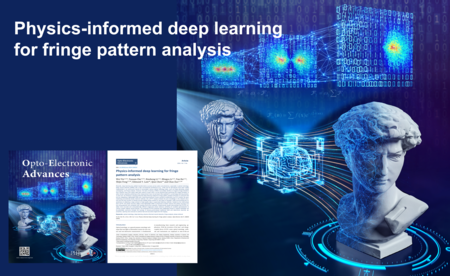 We reported a physics-informed deep learning method for fringe pattern analysis (PI-FPA), which integrates a lightweight DNN with a learning-enhanced Fourier transform profilometry (LeFTP) module, 