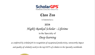 我实验室2名老师入选近五年高排名学者全球前0.05%顶尖科学家榜单